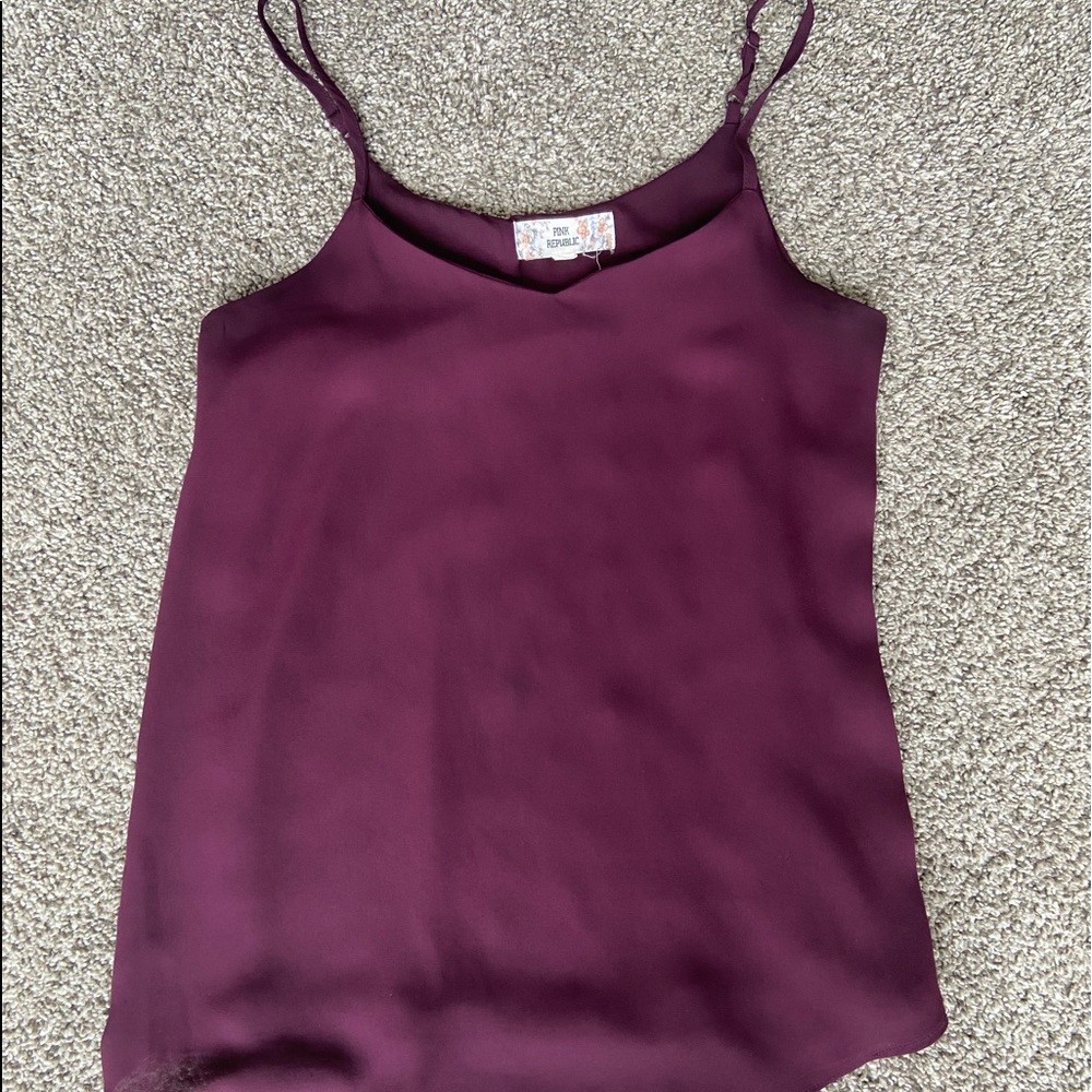 Purple Spaghetti Strap Tank Top